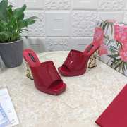 D&G Down-Padded Mules In Red 12cm - 6