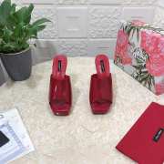 D&G Down-Padded Mules In Red 12cm - 4