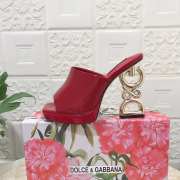 D&G Down-Padded Mules In Red 12cm - 2