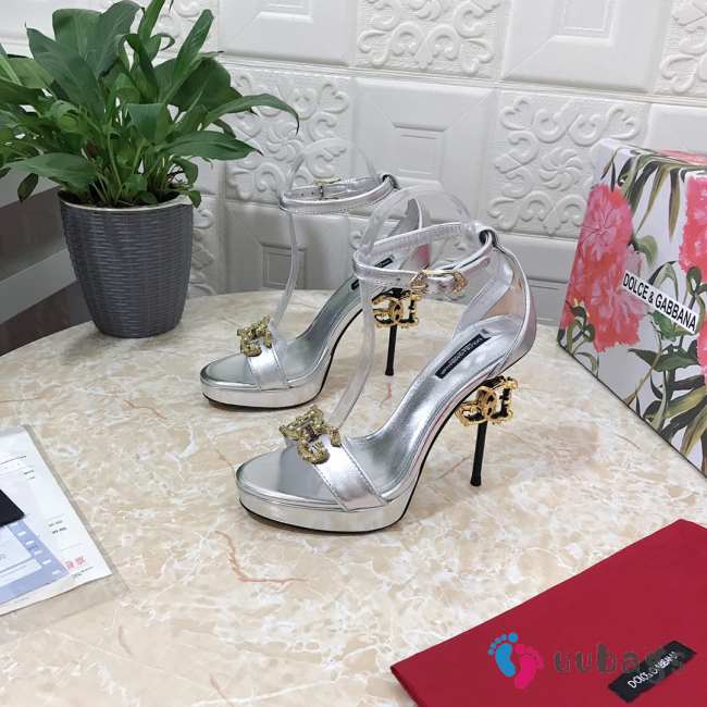 D&G silver high heels 12cm - 1