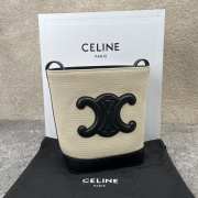 Celine Cuir Triomphe In Black 18x22x13cm - 4