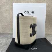 Celine Cuir Triomphe In Black 18x22x13cm - 3