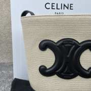 Celine Cuir Triomphe In Black 18x22x13cm - 2