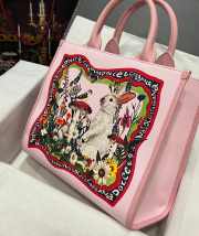 Dolce & Gabbana pink printed canvas daily shopper 30x26.5x13cm - 3