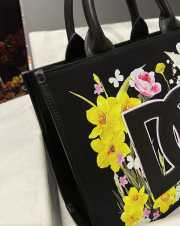 D&G black printed canvas daily shopper 30x26.5x13cm - 3