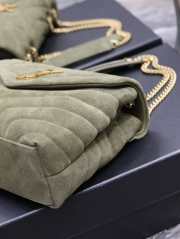 YSL Loulou army green matte leather bag 25cm - 3