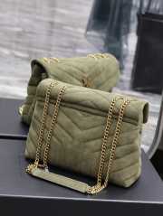 YSL Loulou army green matte leather bag 25cm - 4