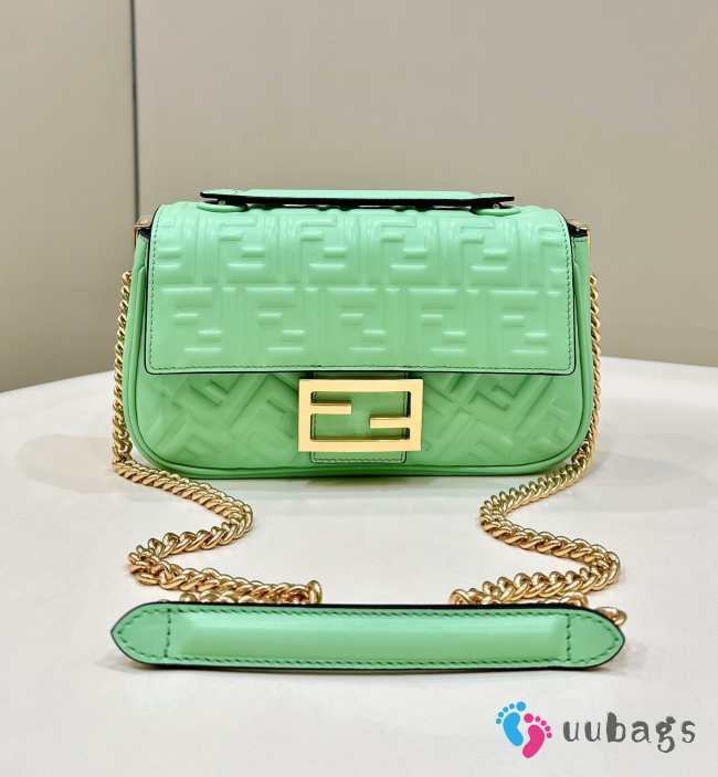 Fendi Baguette In Green 24x7x13cm - 1