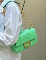 Fendi Baguette In Green 24x7x13cm - 2