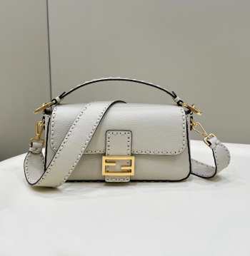 Fendi Baguette In White 28x6.5x15cm