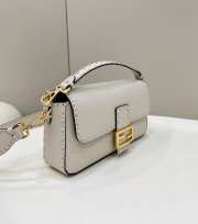 Fendi Baguette In White 28x6.5x15cm - 4