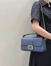 Fendi Baguette In Blue 28x6.5x15cm - 5