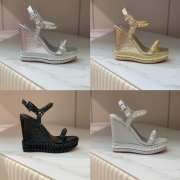 Christian Louboutin silver sling back 12cm - 6