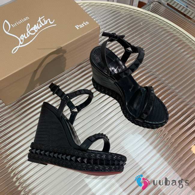 Christian Louboutin black sling back 12cm - 1