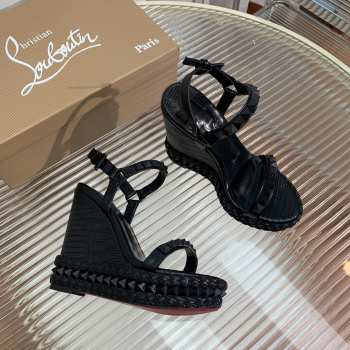 Christian Louboutin black sling back 12cm