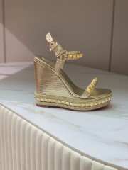 Christian Louboutin gold sling back 12cm - 2