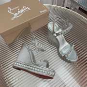 Christian Louboutin gray sling back 12cm - 1