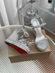 Christian Louboutin gray sling back 12cm - 3