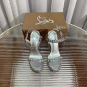 Christian Louboutin gray sling back 12cm - 2