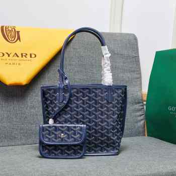 Goyard blue mini tote 20x28x11cm