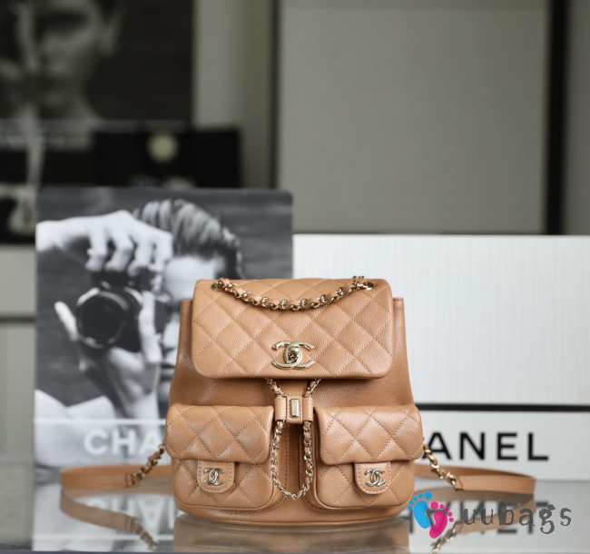 Chanel small backpack in brown 20.5x20x11.5cm - 1