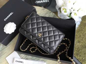 Chanel Woc In Black With Gold Hardware 