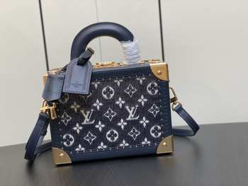 LV M10201 Petite Valise blue box bag 22.5x17.5x11cm