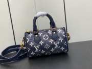 LV M82242 blue speedy bag 16x10x7.5cm  - 4