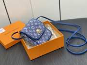 LV M60018 blue mini lipstick bag 18x14x6cm - 4