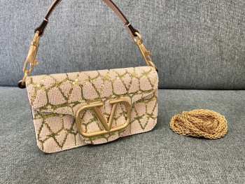 Valentino Garavani With Gold Hardware In Beige 20cm