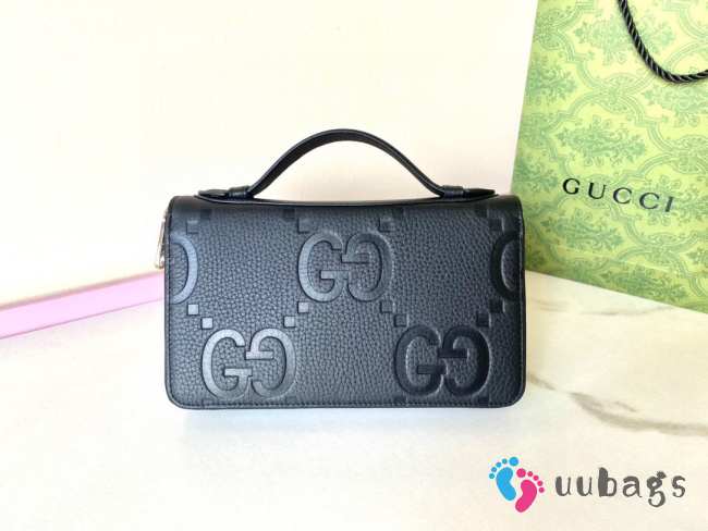 Gucci black  double G travel document bag 21.5x14x4.5cm - 1