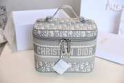 Dior Gray Oblique Vanity Case 24x17x13.5cm - 1