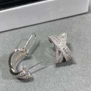 Chanel cross baguette diamond earrings - 5