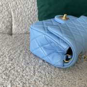 Chanel mini flap bag in blue 20×7×12cm  - 6