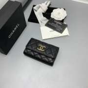 Chanel 23S wallet in black with gold buckle 11x8.5x3cm - 1