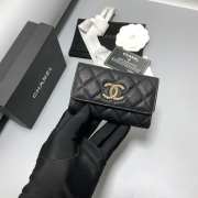 Chanel 23S wallet in black with gold buckle 11x8.5x3cm - 5