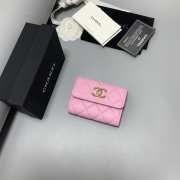 Chanel 23S wallet in pink with gold buckle 11x8.5x3cm - 1