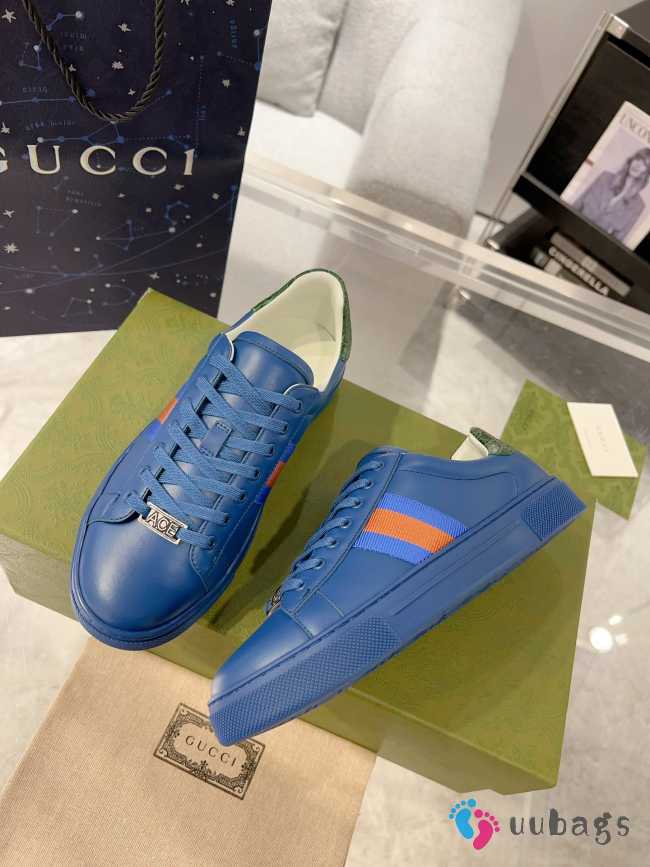 Gucci ACE Crystal Canvas Sneaker In Blue - 1