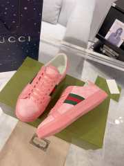 Gucci ACE Crystal Canvas Sneaker In Pink - 1