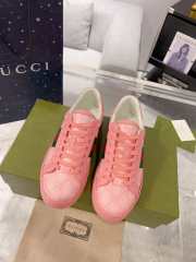 Gucci ACE Crystal Canvas Sneaker In Pink - 3