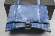 Balenciaga Hourglass denim handbag 23.5x14x10.5cm - 2