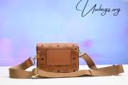 MCM Patricia crossbody Visetos Cognac bag 12.5x18x8cm - 4