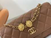 Chanel 23A flap bag with gold buckle in brown 20.5cm - 3