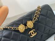 Chanel 23A flap bag with gold buckle in black 20.5cm - 4