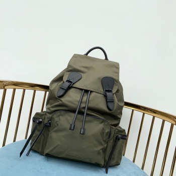 Burberry Green Rucksack Military Backpack 32x42cm