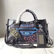 Balenciaga City Graffiti Classic Studs Bag Leather Multicolor - 1