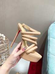 Louboutin Nude Strappy Heels 9cm - 2