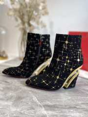 Louboutin Black Ankle Boot Shoes 9cm - 1