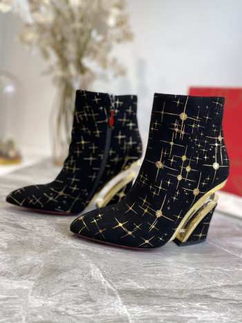 Louboutin Black Ankle Boot Shoes 9cm