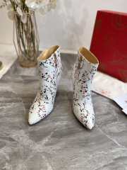 Louboutin White Ankle Boot Shoes 9cm - 5